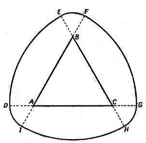 Симметричная кривая постоянной 
ширины с закругленными углами