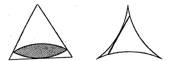 Ротор наименьшей площади внутри 
равностороннего треугольника. Справа 
показан отрезок прямой, вращающийся 
внутри гипоциклоиды
